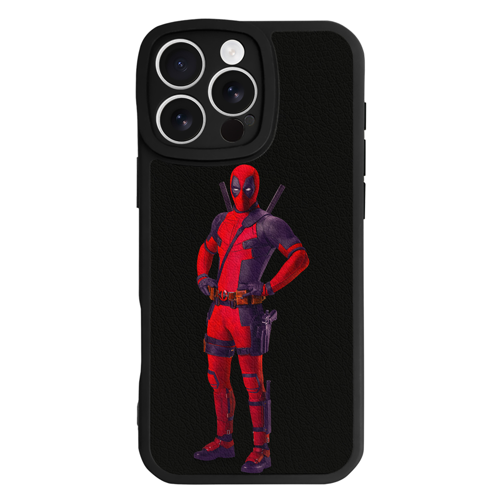 （画像用） Deadpool デッドプール 【iPhone 16シリーズ対応】シリコンスマホケース（レザー調） 材質：シリコン
